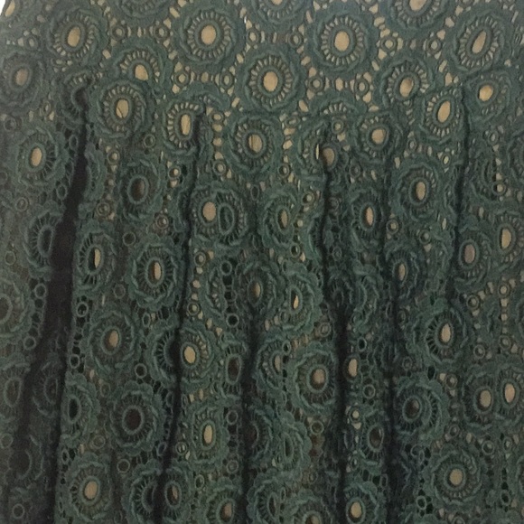 Anthro Green Lace Skirt - Picture 2 of 3
